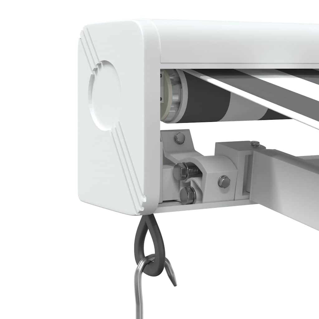 vidaXL Auvent rétractable Anthracite et blanc 3,5x2,5 m Tissu et aluminium