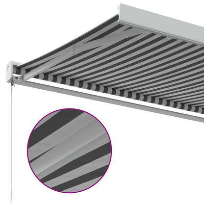 vidaXL Auvent rétractable Anthracite et blanc 3,5x2,5 m Tissu et aluminium