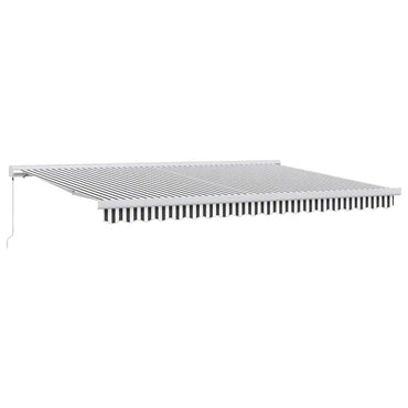 vidaXL Markise Einziehbar Anthrazit und Weiß 4,5x3 m Stoff Aluminium