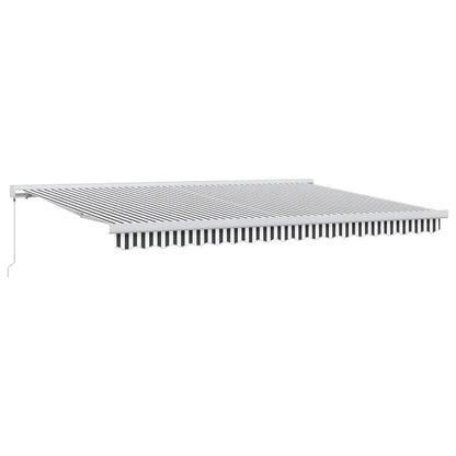 vidaXL Markise Einziehbar Anthrazit und Weiß 4,5x3 m Stoff Aluminium