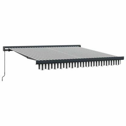 vidaXL Markise Einziehbar Anthrazit und Weiß 3x2,5 m Stoff & Aluminium