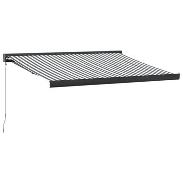 vidaXL Auvent rétractable Anthracite et blanc 3,5x2,5 m Tissu et aluminium