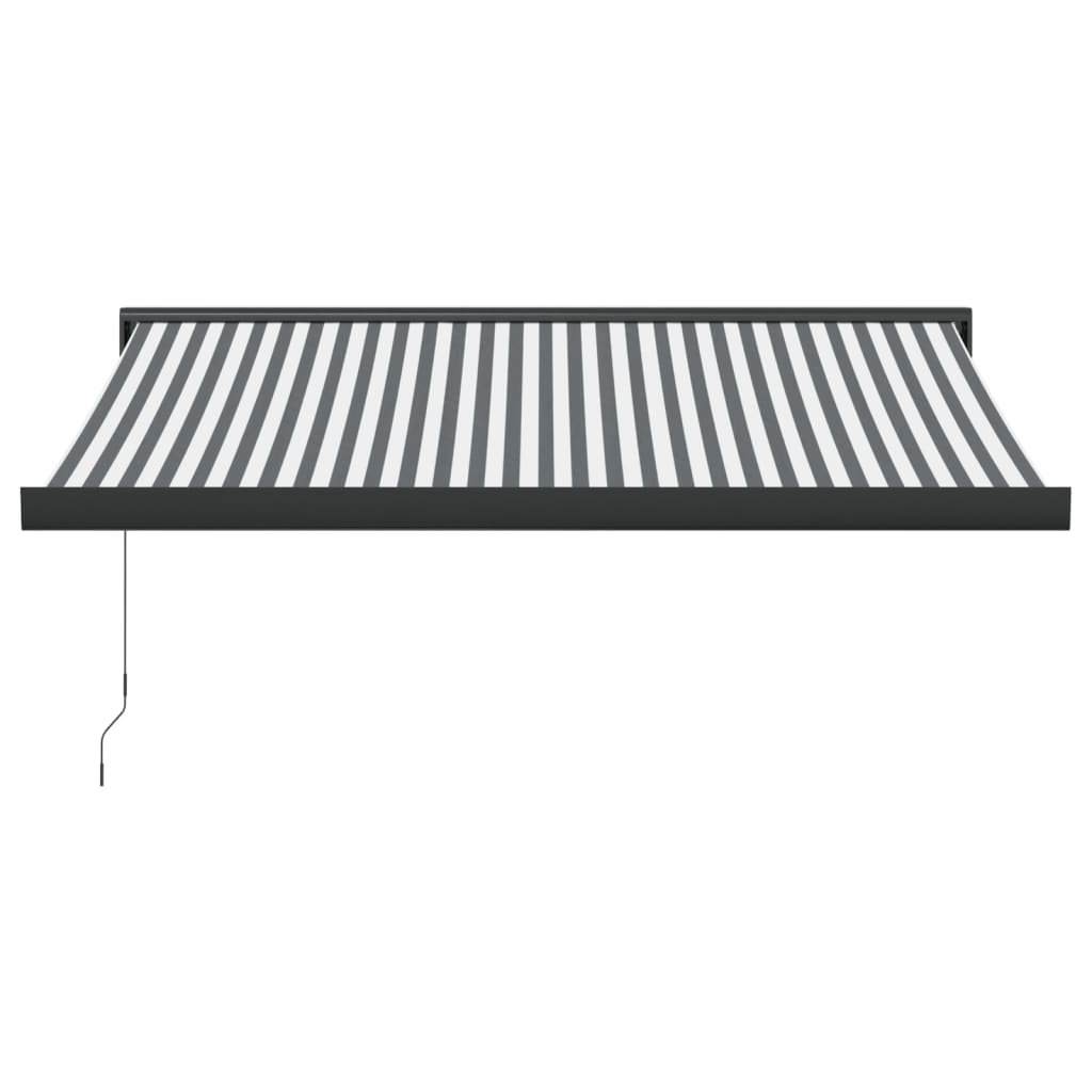vidaXL Auvent rétractable Anthracite et blanc 3,5x2,5 m Tissu et aluminium