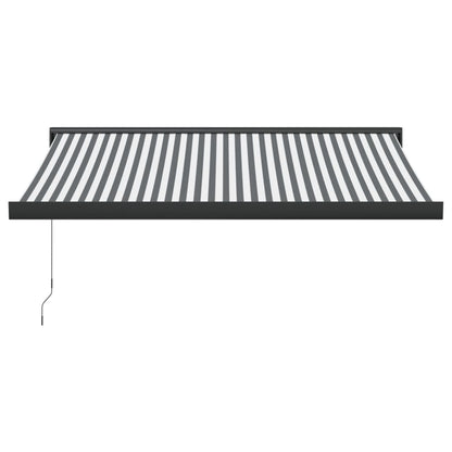 vidaXL Auvent rétractable Anthracite et blanc 3,5x2,5 m Tissu et aluminium