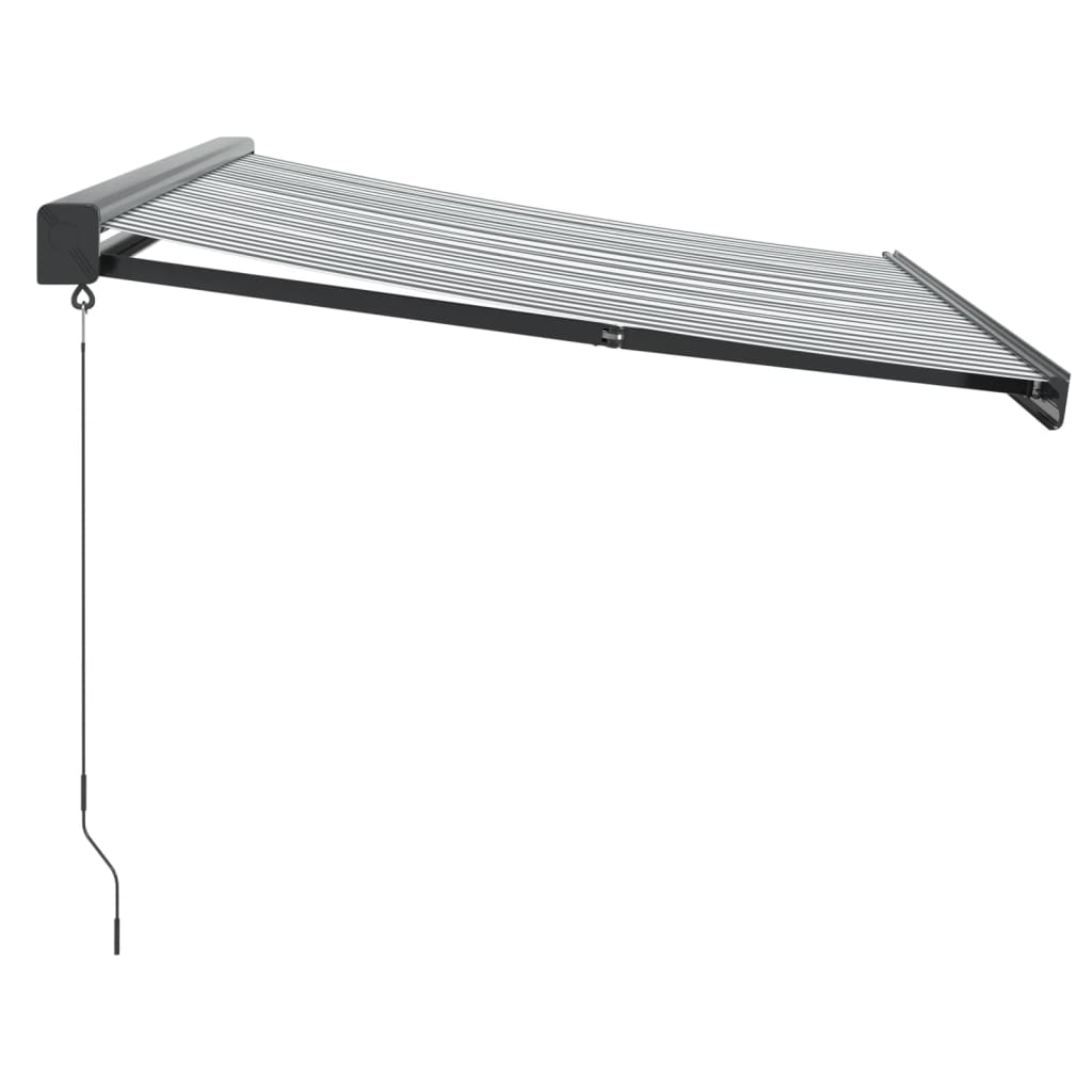 vidaXL Auvent rétractable Anthracite et blanc 3,5x2,5 m Tissu et aluminium