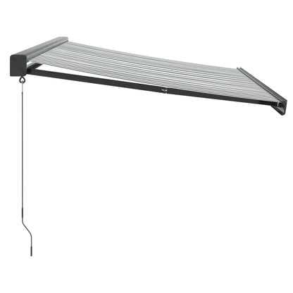 vidaXL Auvent rétractable Anthracite et blanc 3,5x2,5 m Tissu et aluminium
