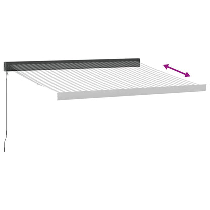 vidaXL Auvent rétractable Anthracite et blanc 3,5x2,5 m Tissu et aluminium