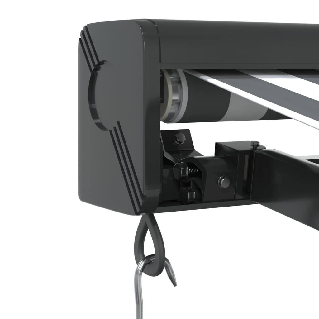 vidaXL Auvent rétractable Anthracite et blanc 3,5x2,5 m Tissu et aluminium