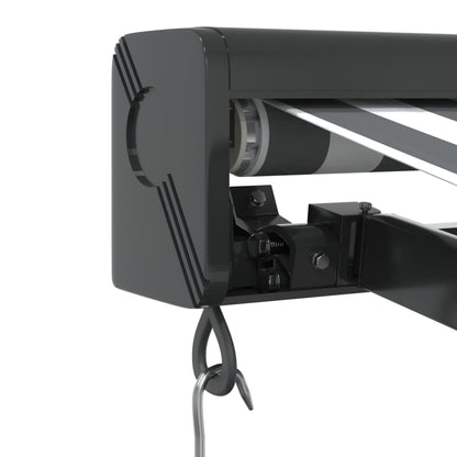 vidaXL Auvent rétractable Anthracite et blanc 3,5x2,5 m Tissu et aluminium