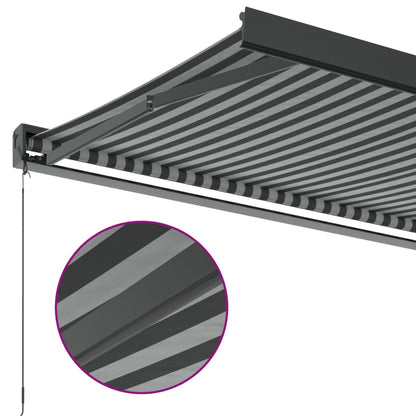 vidaXL Auvent rétractable Anthracite et blanc 3,5x2,5 m Tissu et aluminium