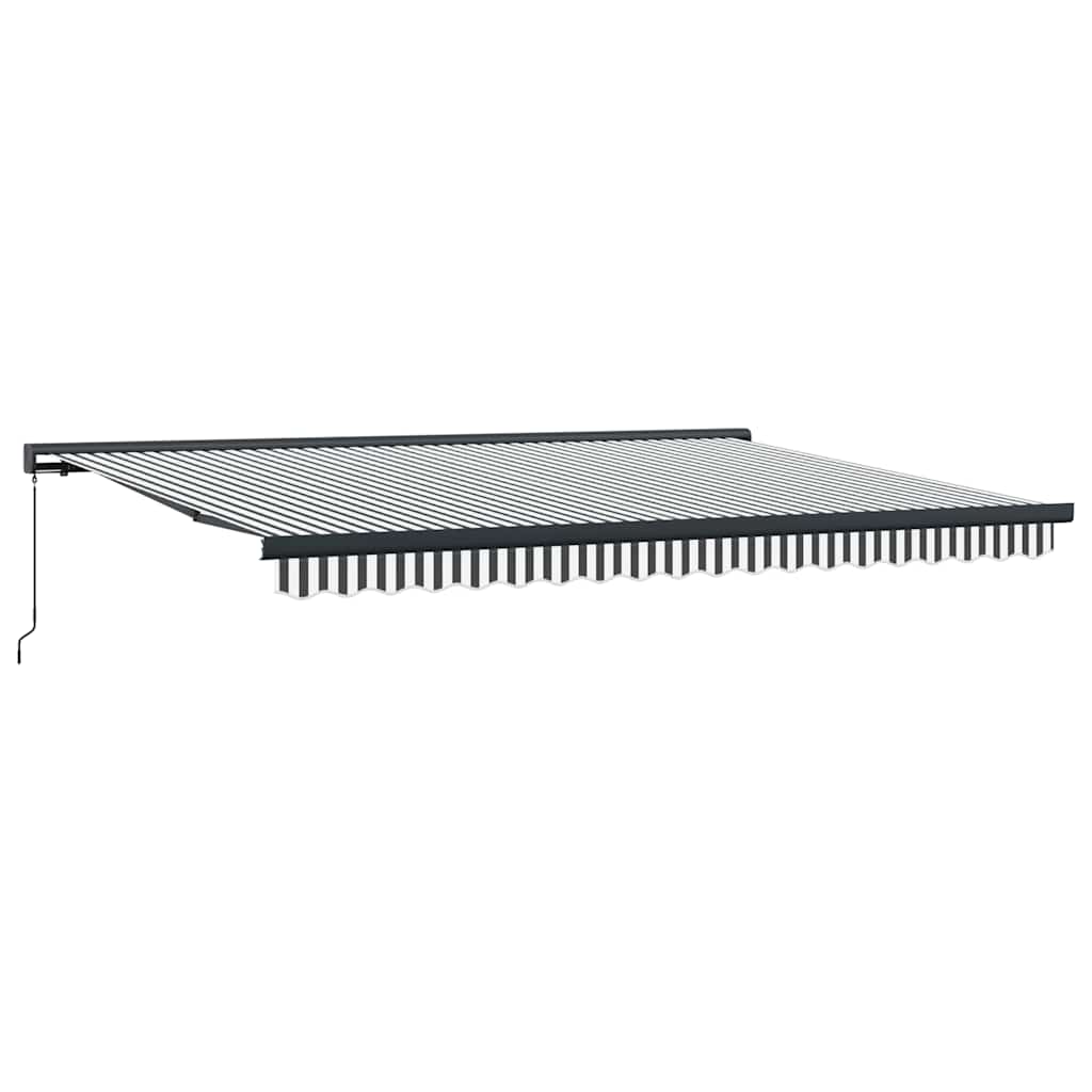 vidaXL Markise Einziehbar Anthrazit und Weiß 4,5x3 m Stoff & Aluminium