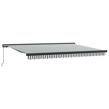 vidaXL Markise Einziehbar Anthrazit und Weiß 4,5x3 m Stoff & Aluminium