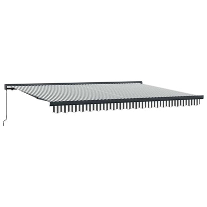 vidaXL Markise Einziehbar Anthrazit und Weiß 4,5x3 m Stoff & Aluminium
