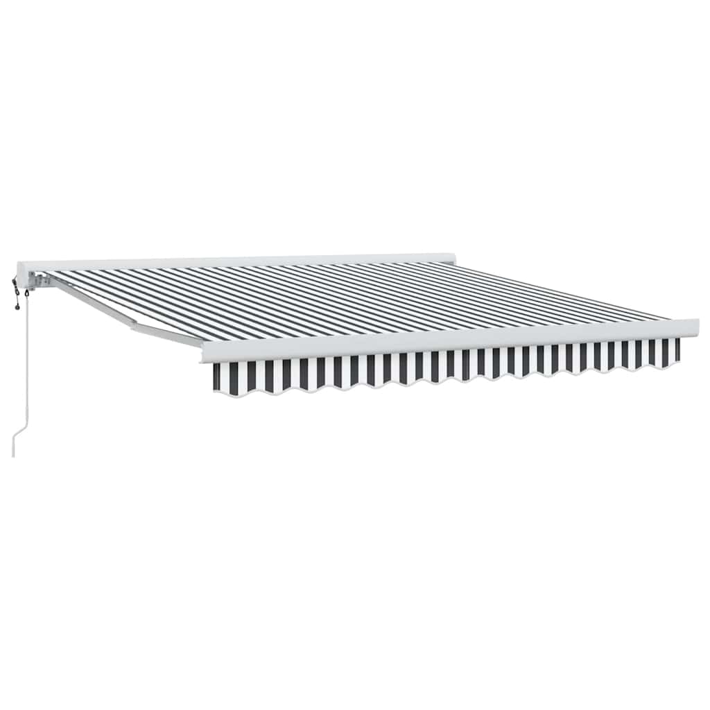 vidaXL Markise Einziehbar Anthrazit und Weiß 3x2,5 m Stoff & Aluminium