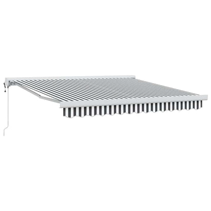 vidaXL Markise Einziehbar Anthrazit und Weiß 3x2,5 m Stoff & Aluminium