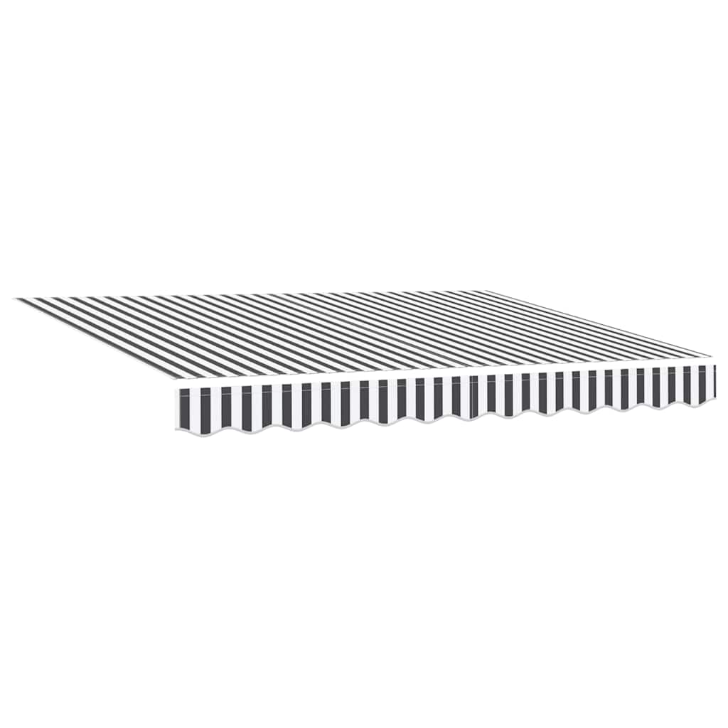 vidaXL Markise Einziehbar Anthrazit und Weiß 3x2,5 m Stoff & Aluminium