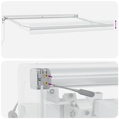vidaXL Markise Einziehbar Anthrazit und Weiß 3x2,5 m Stoff & Aluminium