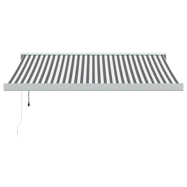 vidaXL Markise Einziehbar Anthrazit & Weiß 3,5x2,5 m Stoff & Aluminium