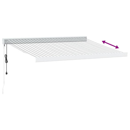 vidaXL Markise Einziehbar Anthrazit & Weiß 3,5x2,5 m Stoff & Aluminium