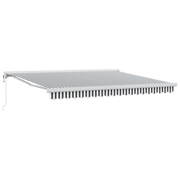 vidaXL Markise Einziehbar Anthrazit und Weiß 4x3 m Stoff und Aluminium