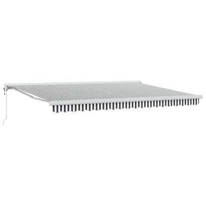 vidaXL Auvent rétractable anthracite et blanc 4,5x3 m Tissu & Aluminium