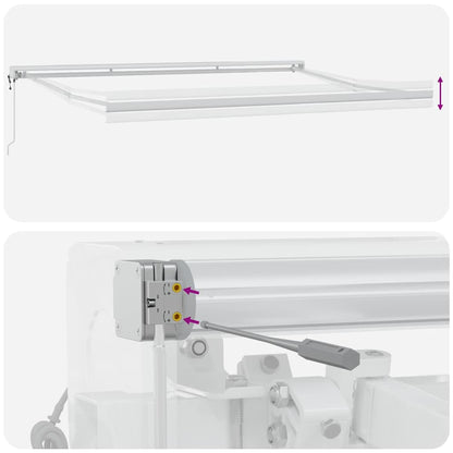 vidaXL Auvent rétractable anthracite et blanc 4,5x3 m Tissu & Aluminium