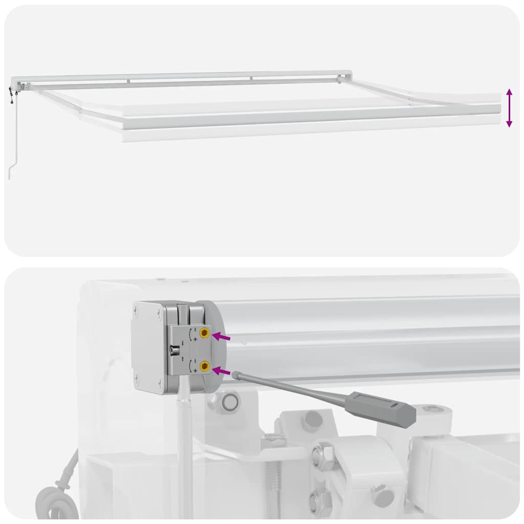 vidaXL Markise Einziehbar Anthrazit und Weiß 5x3 m Stoff und Aluminium