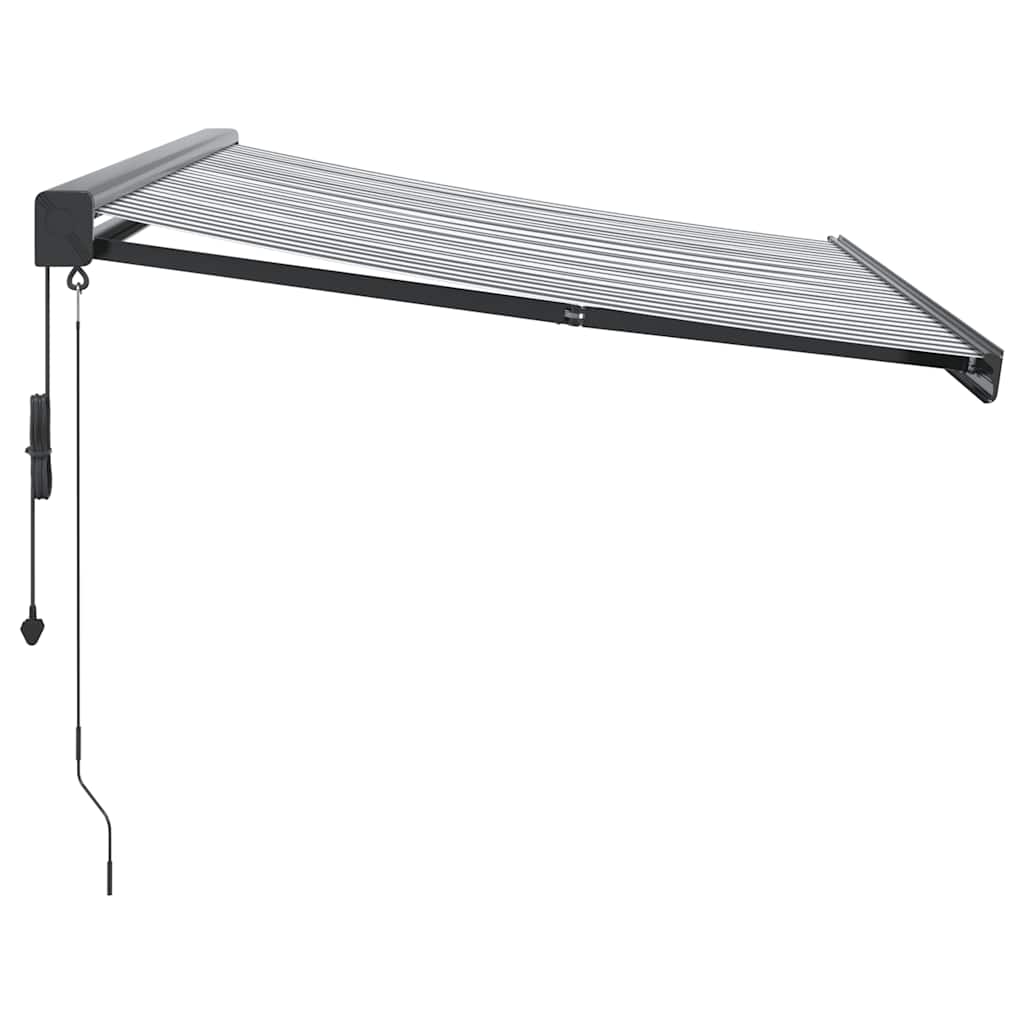 vidaXL Auvent rétractable Anthracite et blanc 3,5x2,5 m Tissu et aluminium