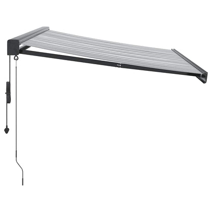 vidaXL Auvent rétractable Anthracite et blanc 3,5x2,5 m Tissu et aluminium