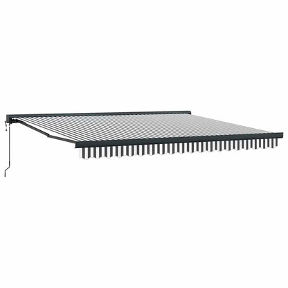 vidaXL Markise Einziehbar Anthrazit und Weiß 4x3 m Stoff und Aluminium