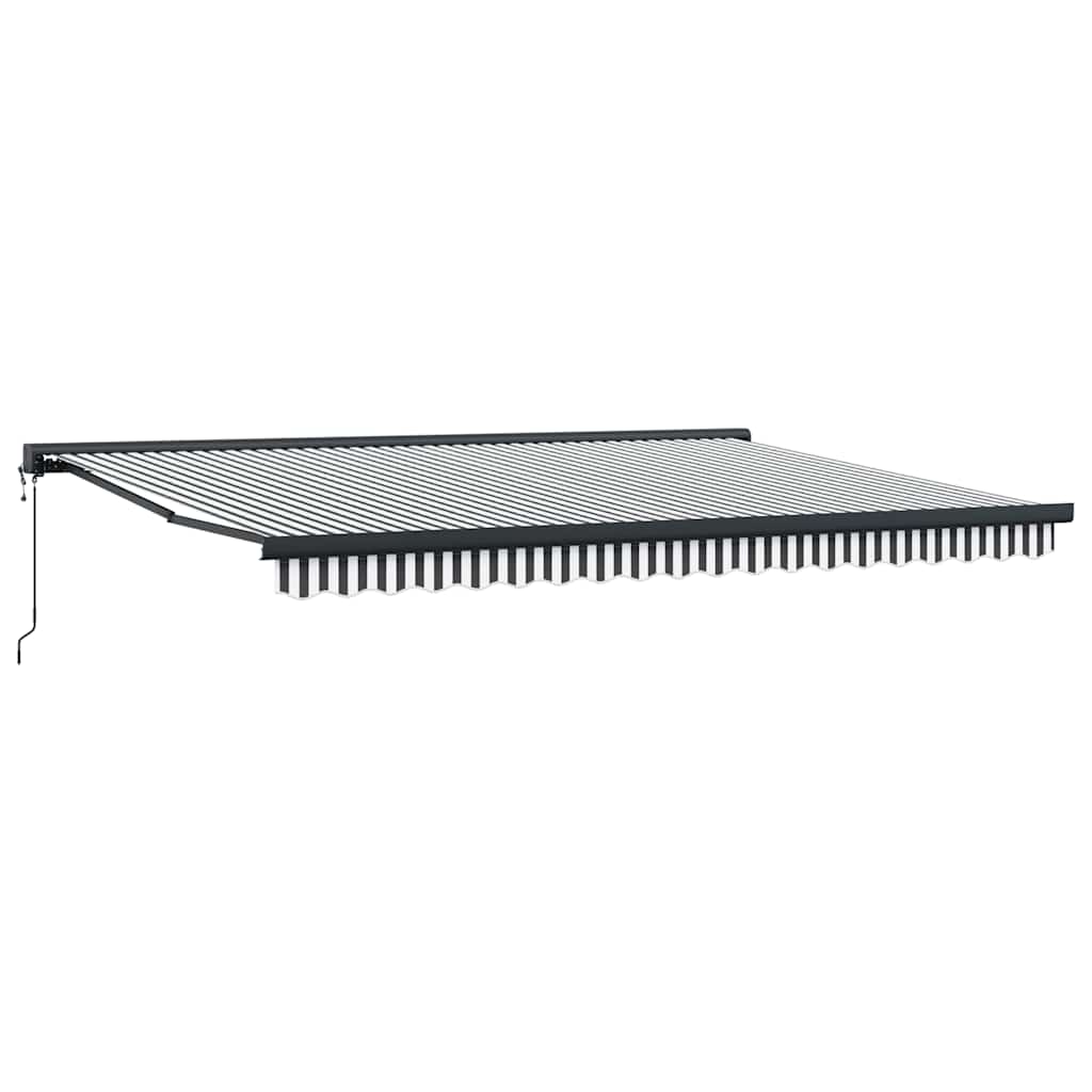vidaXL Store Banne Rétractable Anthracite et Blanc 4,5x3 m Tissu et Aluminium
