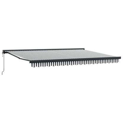 vidaXL Store Banne Rétractable Anthracite et Blanc 4,5x3 m Tissu et Aluminium