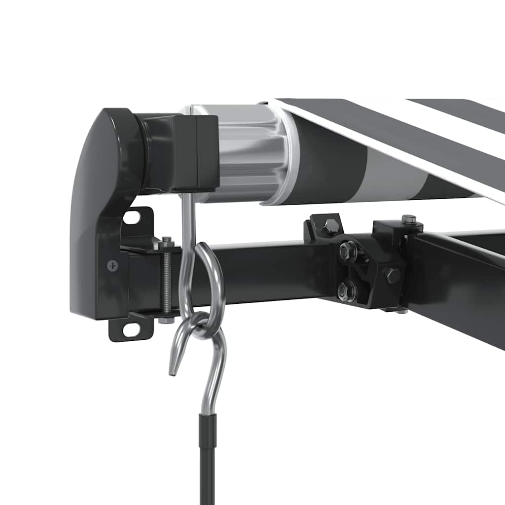 vidaXL Markise mit LED-Beleuchtung Manuell Anthrazit & Weiß 300x250 cm