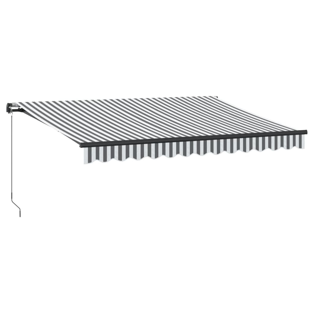 vidaXL Auvent manuel à LED anthracite et blanc 350x250 cm