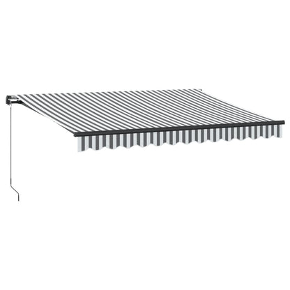 vidaXL Auvent manuel à LED anthracite et blanc 350x250 cm