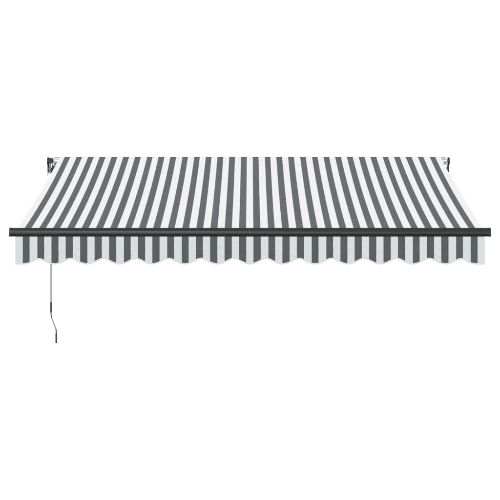 vidaXL Auvent manuel à LED anthracite et blanc 350x250 cm