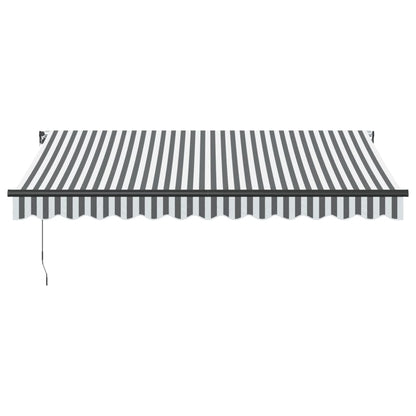 vidaXL Auvent manuel à LED anthracite et blanc 350x250 cm