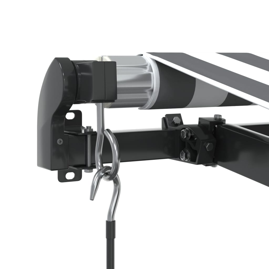 vidaXL Auvent manuel à LED anthracite et blanc 350x250 cm