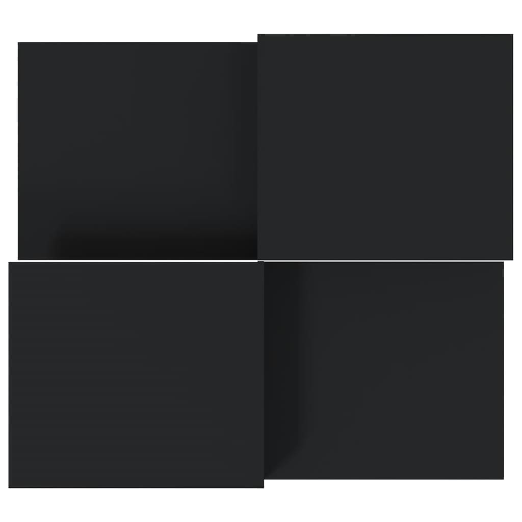 vidaXL Couchtische 2 Stk. Schwarz Holzwerkstoff