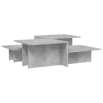 vidaXL Couchtische 2 Stk. Betongrau Holzwerkstoff