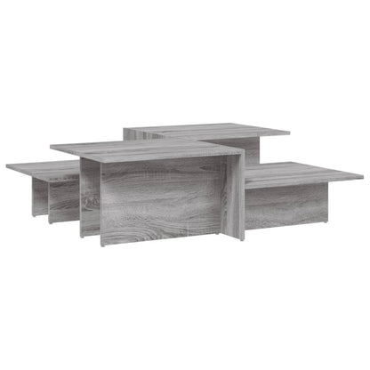 vidaXL Tables basses 2 pcs. Gris Chêne Sonoma Bois d'ingénierie