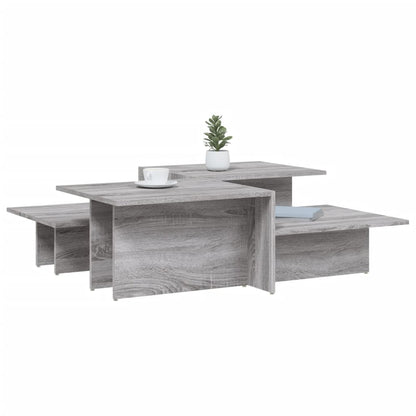 vidaXL Tables basses 2 pcs. Gris Chêne Sonoma Bois d'ingénierie