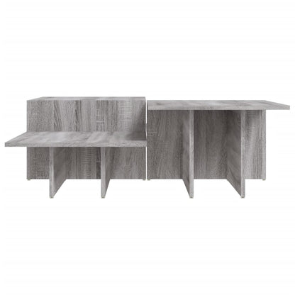 vidaXL Tables basses 2 pcs. Gris Chêne Sonoma Bois d'ingénierie