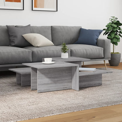 vidaXL Tables basses 2 pcs. Gris Chêne Sonoma Bois d'ingénierie