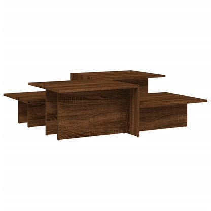 vidaXL Couchtische 2 Stk. Braun Eichen-Optik Holzwerkstoff