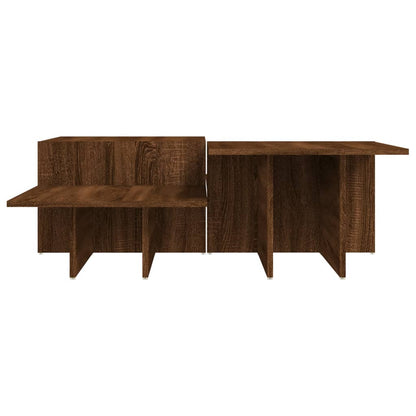 vidaXL Couchtische 2 Stk. Braun Eichen-Optik Holzwerkstoff