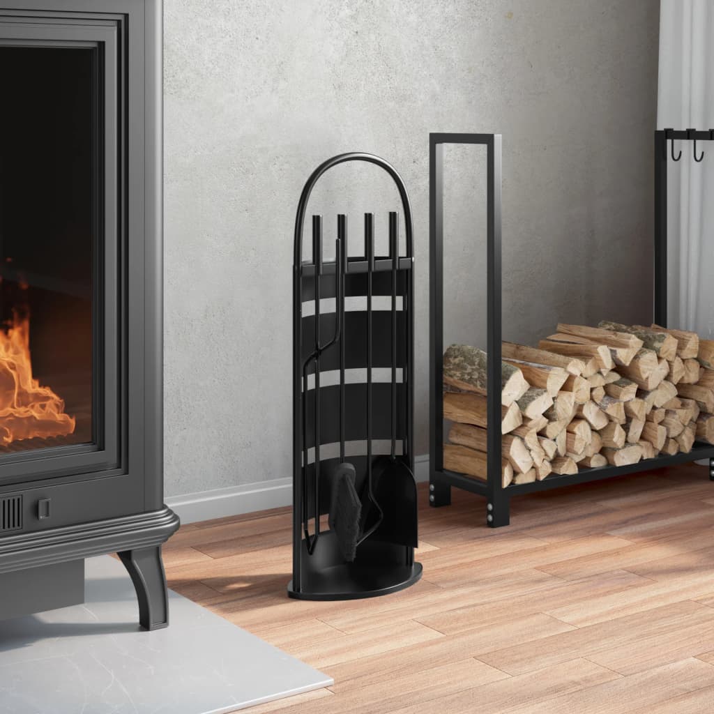 vidaXL 5-teiliges Kaminbesteck-Set 23 x 15 x 66 cm Stahl