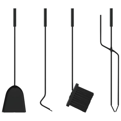 vidaXL 5-teiliges Kaminbesteck-Set 18 x 66 cm Stahl