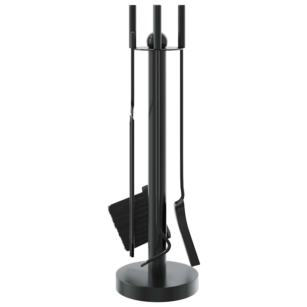 vidaXL 5-teiliges Kaminbesteck-Set 18x56 cm Stahl
