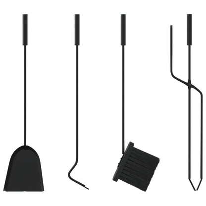 vidaXL Kit d'ustensiles de cheminée 5 pcs 23 x 15 x 66 cm Acier